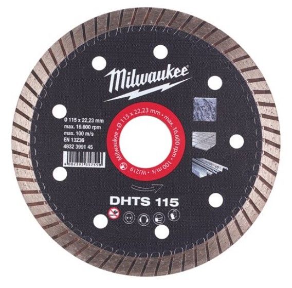 Диск алмазный MILWAUKEE DHTS 125, Ø125мм, (керамогранит, плитка)