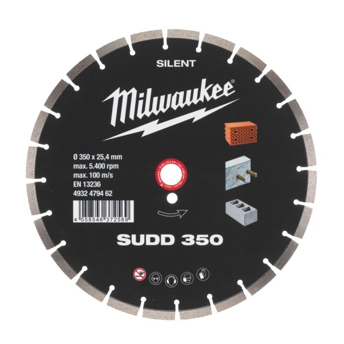 Диск алмазный MILWAUKEE SUDD 350, Ø350мм (железобетон, кирпич)