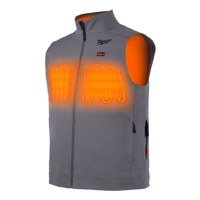 Жилет с подогревом MILWAUKEE, M12 HVGREY1-0(XL), серый (размер XL)