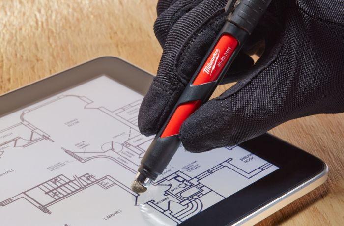 Маркер для стройплощадки INKZALL MILWAUKEE, тонкий черный со Стилусом