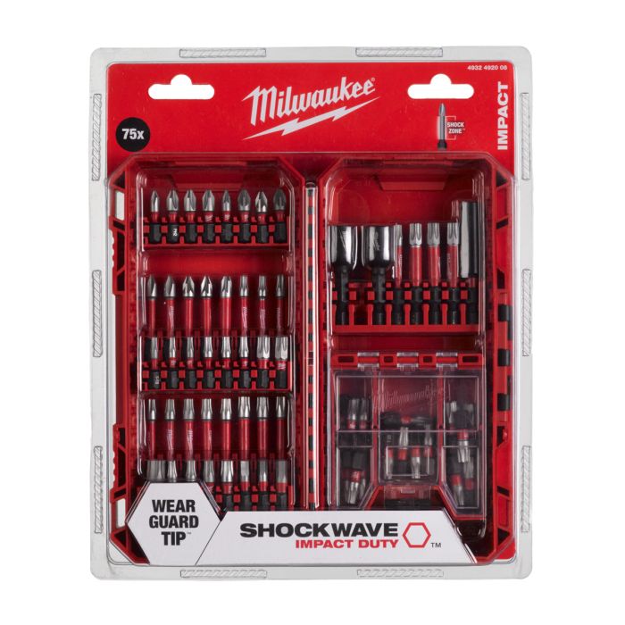Набор бит Milwaukee SHOCKWAVE (75 предм.) PACKOUT