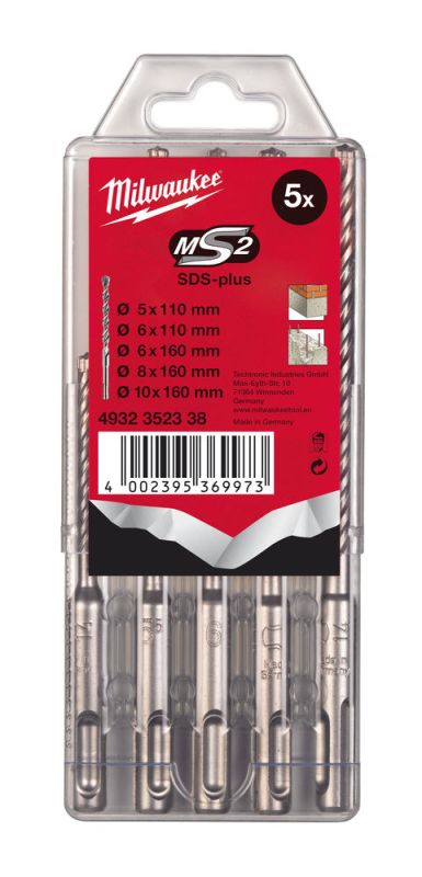 Набор буров SDS-PLUS M2 MILWAUKEE (5-10мм) (5шт)