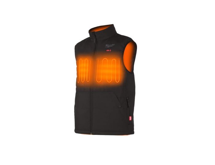 Жилет с подогревом MILWAUKEE, M12 HPVBL2-0(XXL), черный (размер XXL)