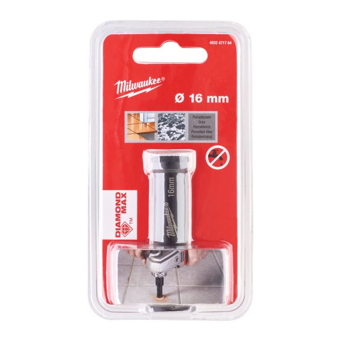 Коронка алмазная Diamond Max MILWAUKEE, Ø16мм M14 (сухое сверление)