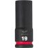 Головка ударная ShW 1/2'' SKT MILWAUKEE, удлиненная, 19мм