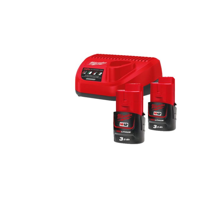 Энергокомплект MILWAUKEE M12 NRG-302 (ЗУ С12+ з 2 шт. B3 Ач)