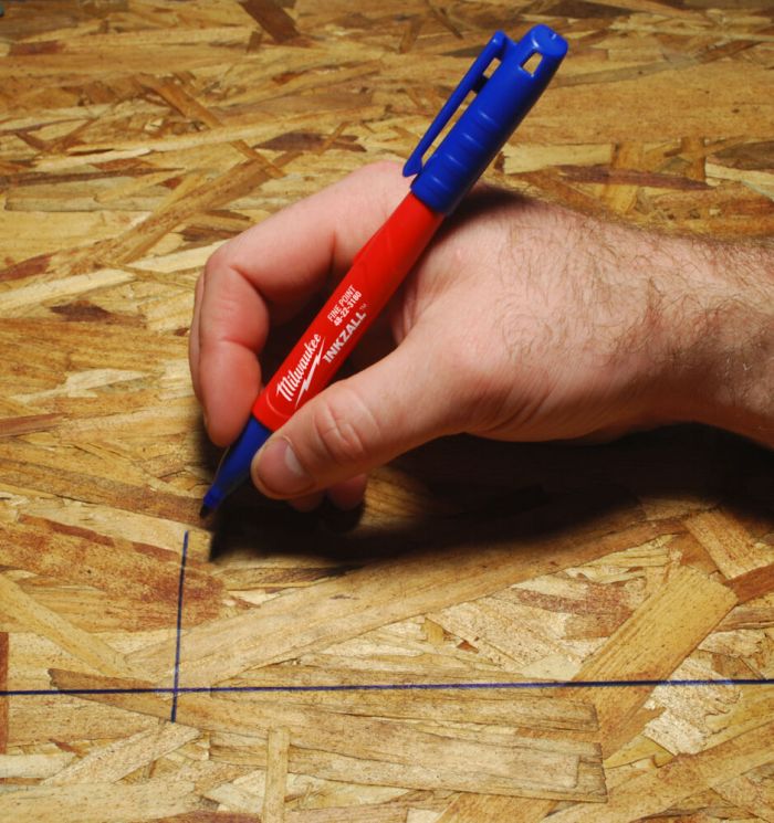 Маркер для стройплощадки INKZALL MILWAUKEE, тонкий синий