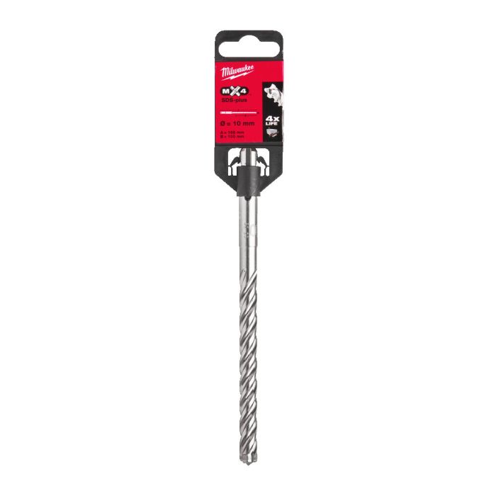 Бур SDS-PLUS MX4 MILWAUKEE, Ø10,0х165х100мм