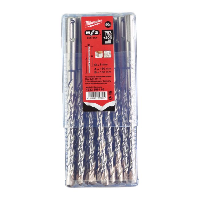 Бур SDS-PLUS M2 MILWAUKEE, Ø8,0х160х100мм, (50шт)