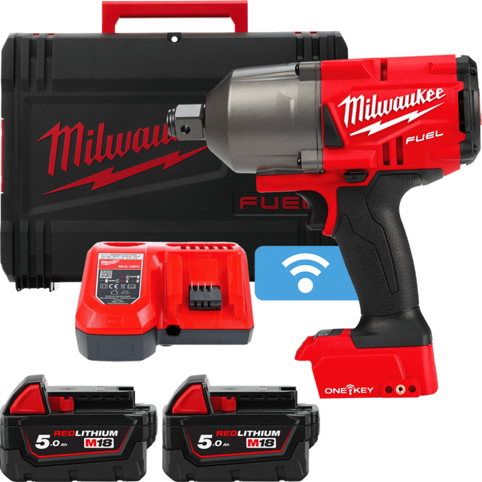 Гайковерт аккумуляторный бесщёточный MILWAUKEE 3/4" (2034Нм) M18 ONEFHIWF34-502X, с кольцом