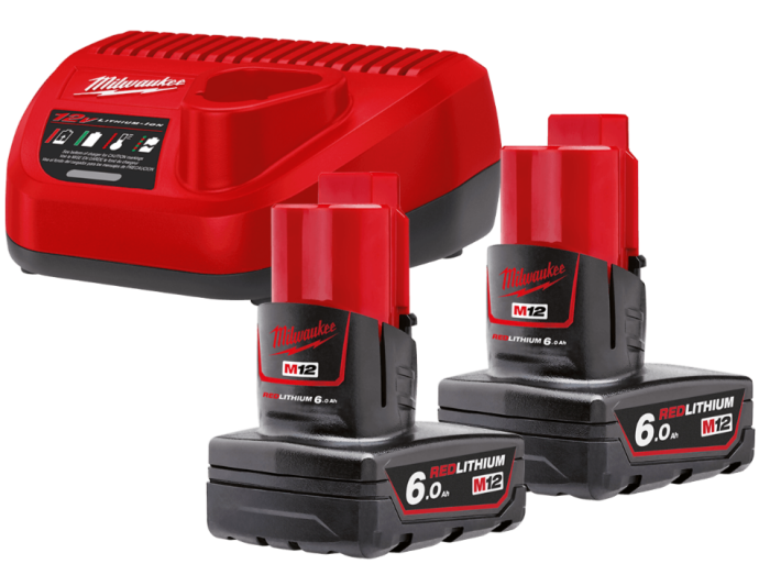 Энергокомплект MILWAUKEE M12 NRG-602 (ЗУ С12+ 2акк.Х6Ач B6)