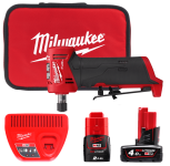 Машина шлифовальная аккумуляторная цанговая угловая бесщеточная MILWAUKEE M12 FDGA-422B (ЗУ+2ак)