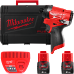 Шуруповерт ударный аккумуляторный бесщёточный MILWAUKEE (170 Нм) M12 FID2-202Х (ЗУ+2акк.Х2Ач+HDкейс)