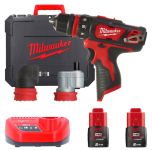 Дрель-шуруповёрт аккумуляторная MILWAUKEE M12 BDDXKIT-202C (32 Нм) (2насадки+ЗУ+2акк.Х2Ач+кейс)