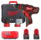 Дриль-шуруповерт акумуляторний MILWAUKEE M12 BDDXKIT-202C (32 Нм) (2насадки+ЗУ+2акк.Х2Ач+кейс)