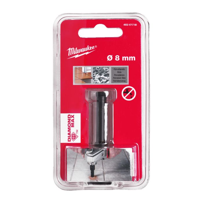Коронка алмазная Diamond Max MILWAUKEE, Ø8мм M14 (сухое сверление)