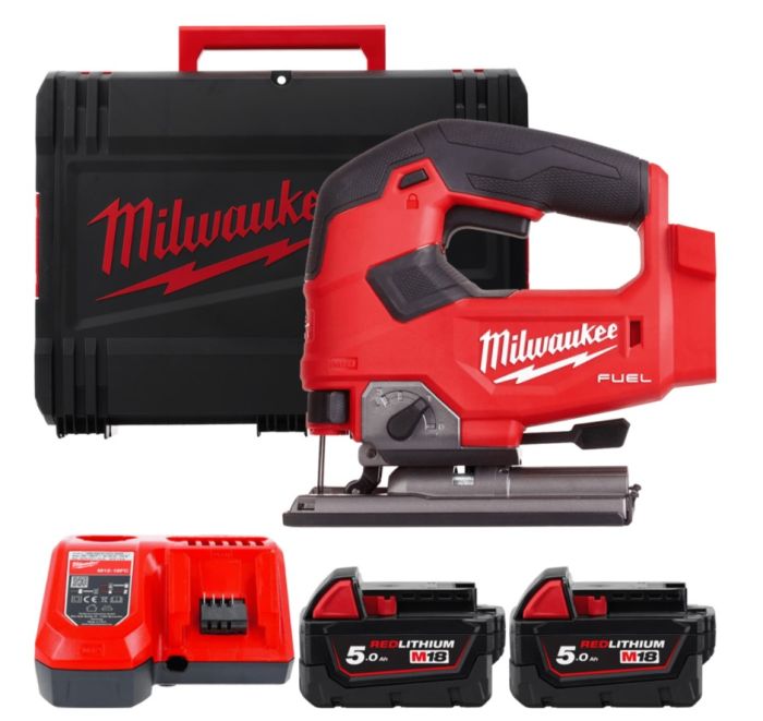 Пила лобзиковая аккумуляторная бесщёточная MILWAUKEE M18 FJS-502X (ЗУ+2акк.Х5Ач+HDкейс)