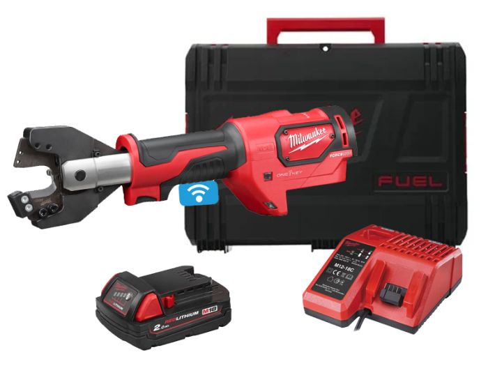 Кабелерез гидравлический аккумуляторный MILWAUKEE M18 ONEHCC-201C ACSR (ЗУ+2акк.Х2Ач+кейс)