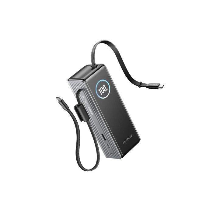 Павербанк EcoFlow RAPID Power Bank з кабелями 25000mAh сріблястий