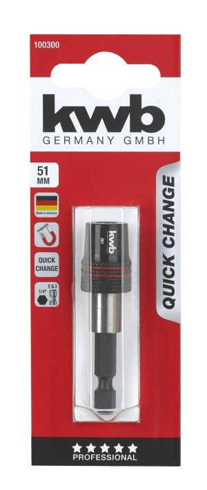 Держатель бит с быстросъемом 60 мм, магнитный, KWB (100300)