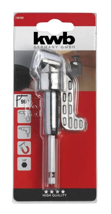 Угловая насадка для бит 1/4", KWB (118100)