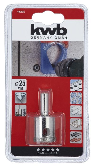 Коронка пильная алмазная 25/25 мм, KWB (499825)