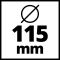 Шлифмашина угловая аккумуляторная Einhell TC-AG 18/115 Li - Solo (4431130)