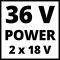 Вертикуттер-аератор акумуляторний Einhell GC-SC 36/31 Li  X-Change (без акум.), 36В, ширина 310 мм, без травозбірника і вала аерації