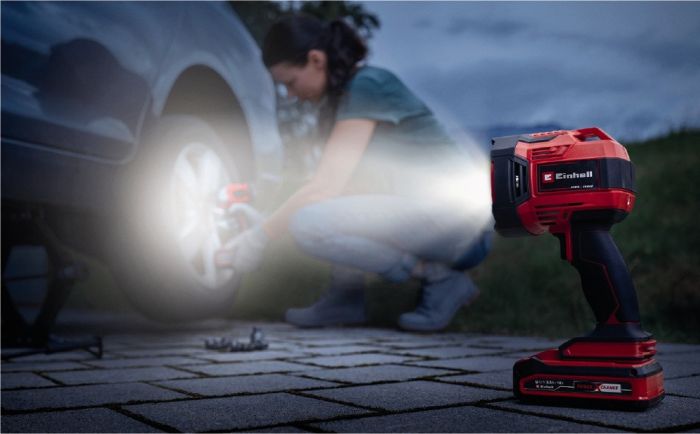 Ліхтар акумуляторний гібридний  Einhell TE-CL 18/2500 LiAC, X-Change (без акум.), 18В/12В, 7 LED, 6500 К, 2500 лм, може працювати від авто прикурювача