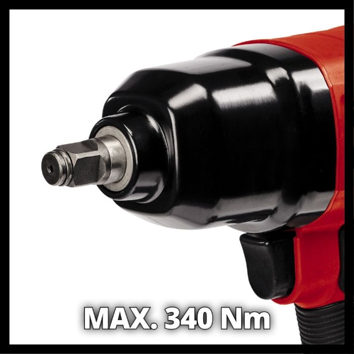 Гайковерт пневматичний 6,3 бар, 340 Нм, 198 л/хв, М14, 8 головок Einhell TC-PW 340 (4138950)