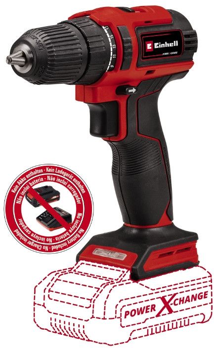 Акумуляторний дриль-шуруповерт Einhell TE-CD 18/40 Li BL - Solo (4513997) 18 В, 40 Нм, Безщітковий двигун, 2 швидкості, LED
