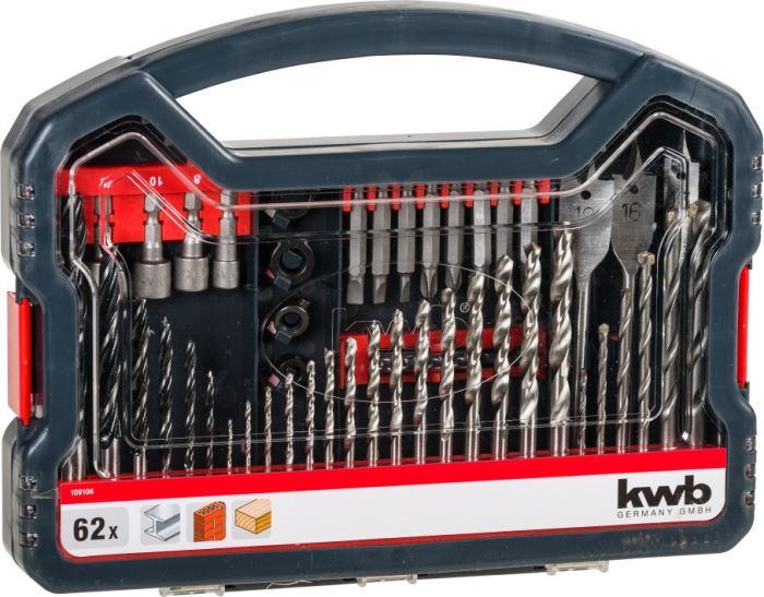 Набор бит и сверл 62 шт, PROMO KWB (109106)