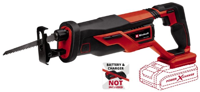 Акумуляторна шабельна пила Einhell TE-AP 18/26 Li - Solo (4326290) з антивібрацією, регульованою підошвою та швидкою заміною полотна
