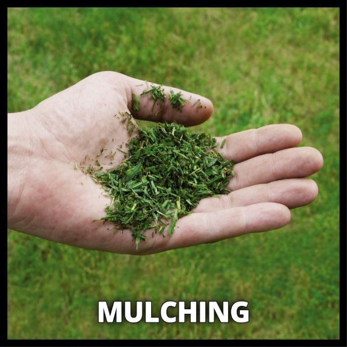 Газонокосарка акумуляторна Einhell GE-CM 36/48 Li M,  (3413054) X-Change (без акум), 36В, безщітковий двигун, вис. 30-75 мм, шир. 480 мм, мульчування, без травозбірника, 4 слоти для акумуляторів