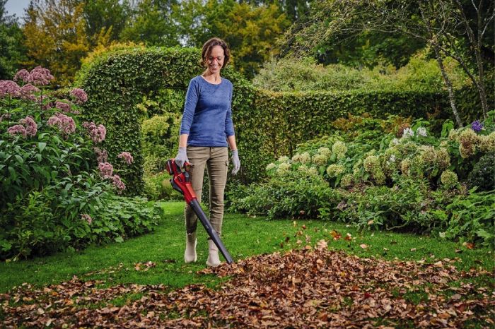 Повітродувка універсальна акумуляторна Einhell GE-UB 18/250 Li E - Solo (3433542) електроне  регулюванням швидкості, LED-дисплей і трьома варіантами трубки