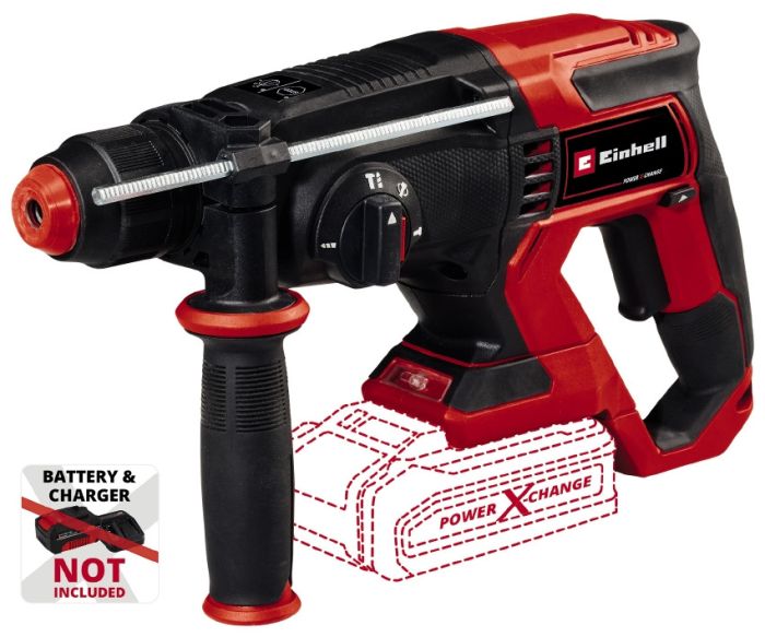 Перфоратор акумуляторний Einhell TE-HD 18/20 Li - Solo (4514260) 4 режими, удар 1,8 Дж, до 4750 уд/хв, бетон до 20 мм,LED-підсвічування