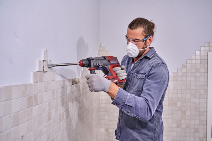 Перфоратор акумуляторний Einhell TE-HD 18/20 Li - Solo (4514260) 4 режими, удар 1,8 Дж, до 4750 уд/хв, бетон до 20 мм,LED-підсвічування