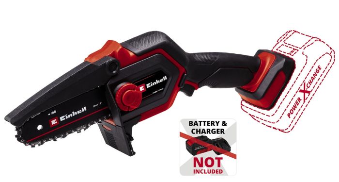 Акумуляторна міні-ланцюгова пила Einhell GE-PS 18/15 Li BL-Solo - 18 В, 15,8 см  (4600040)
