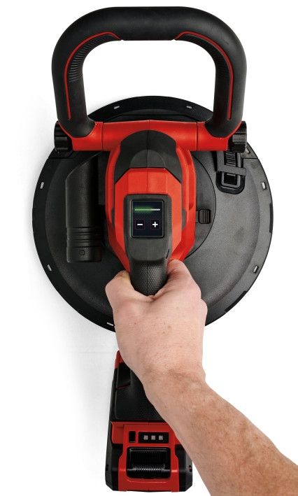 Шліфмашина для стін акумуляторна Einhell TP-DWS 18/225 Li, PXC, 18В (без АКБ та ЗП), (4259995) X-Change , 18В, безщітковий, 600-1200 об/хв, 225 мм, довжина 42 см, пластиковий кейс, 6 шліфпаперу і 1 шліфсітка