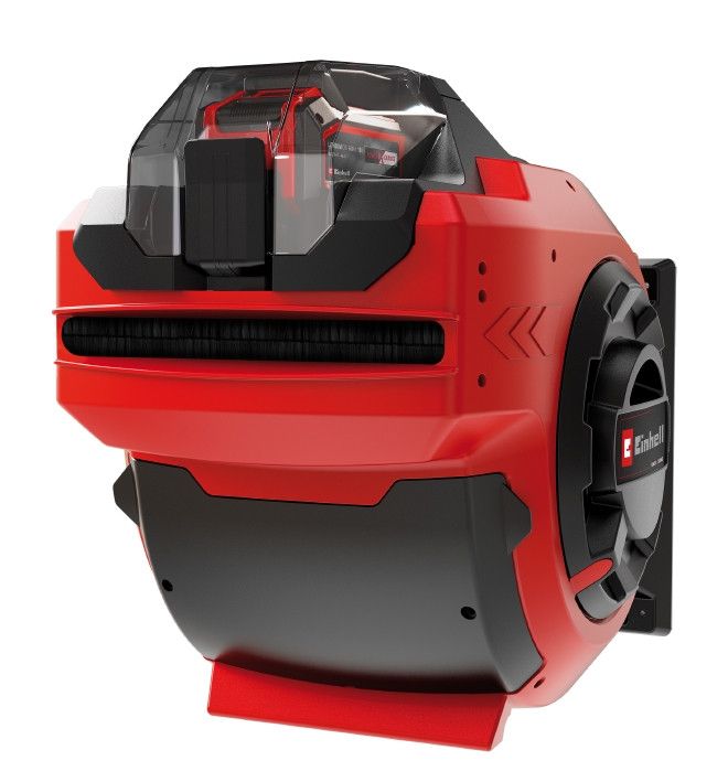 Котушка для шланга акумуляторна Einhell GE-HR 18/30 WH Li - Solo (4173771) X-Change (без акум.), 18В, без основного шланга', шланг під'єднання 1.5м, до 8 бар, настінний тримач, розпилювач і адаптери в комплекті