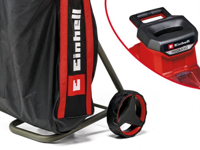 Подрібнювач садовий акумуляторний X-Change (без акум.), 36В, діам. гілок до 25 мм, ножі, шум 100 дБ, бак 55 літрів, 3000 об/хв, рекомендовано акумулятори 5.2 Аг і більше