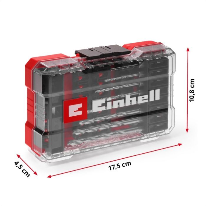 Набор ударных бит и сверл по металлу Einhell 39 шт, M-Case (108773)