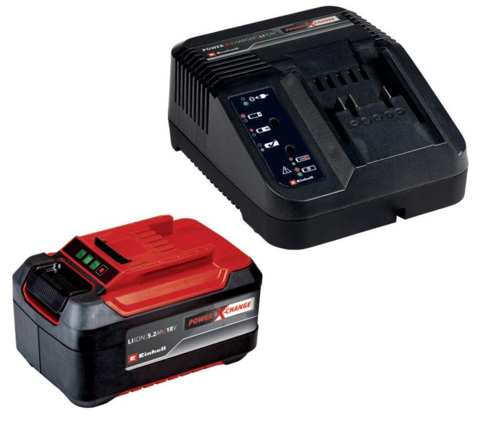 Стартовий набір аккумулятор + зарядний пристрій Einhell 18V 5.2 Ah PXC Starter Kit (4512147)