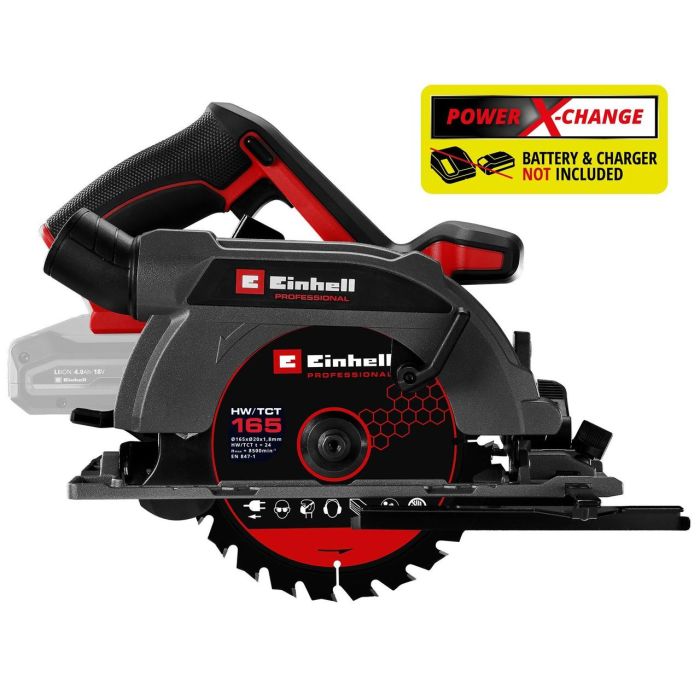 Акумуляторна професійна циркулярна пила Einhell TP-CS 18/165 Li BL - Solo (4331225)
