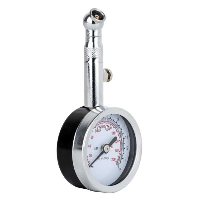 Измеритель давления в шинах стрелочный, металлический корпус, клапан сброса давления AT-1004