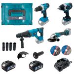 Аккумуляторный набор инструментов PROFI-TEC Combo Set 4/4 POWERLine (PBH201BL, DTW800BL, DGA20BL, PCD2820V) (2×PT2040MP (4.0 Ач), зарядное устройство)