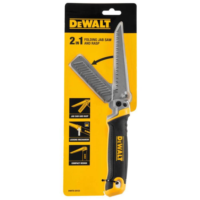Мініножовка-рашпіль по гіпсокартону, складана DeWALT DWHT0-20123