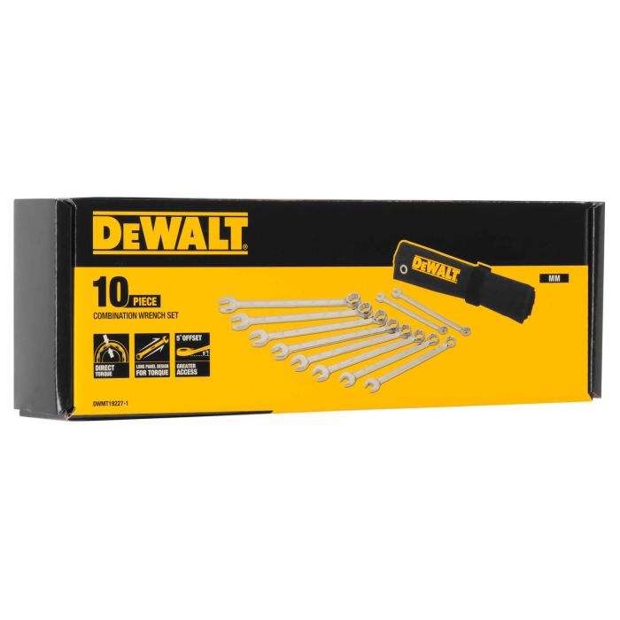 Набір ключів комбінованих, 10 штук DeWALT DWMT19227-1