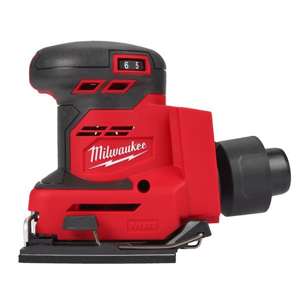 Шлифмашина вибрационная аккумуляторная MILWAUKEE M18 BQSS-0 (каркас)