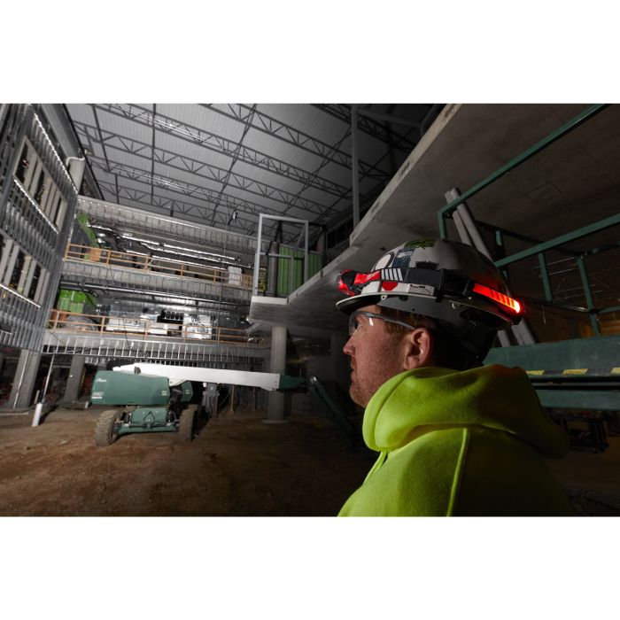 Фонарь светодиодный аккумуляторный налобный (зарядка через USB) MILWAUKEE L4 HL-VIS-301